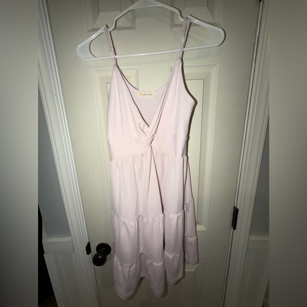 Ocean Drive Soft Pink Ribbed Top